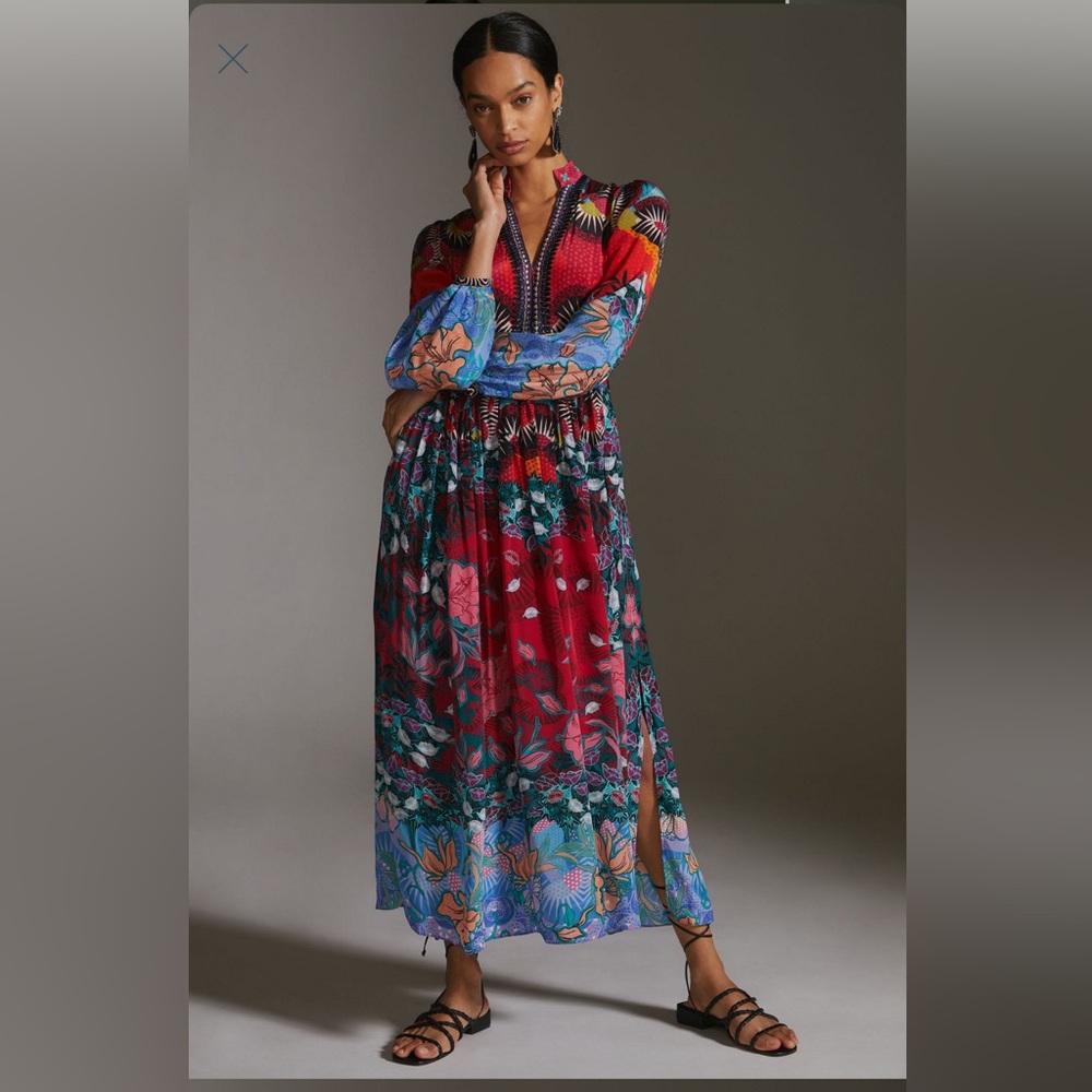 Vibrant Floral Maxi Dress